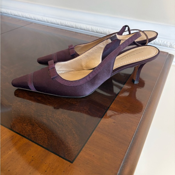 Ellen Tracy Plum Slingback Heels - Picture 5 of 5